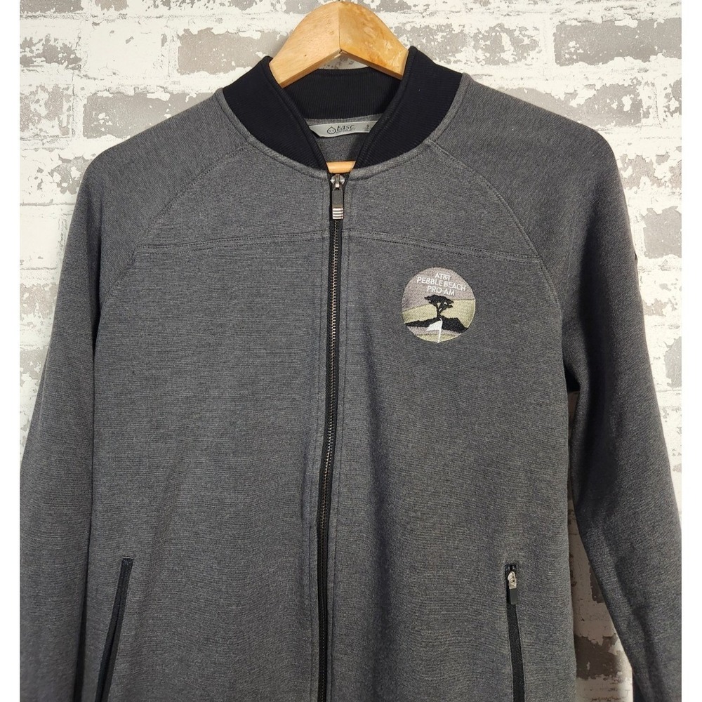 Tasc Golf Jacket Performance Bamboo Small Gray Pebble Beach Pro Am Full Zip